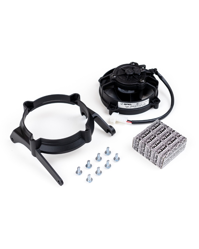 Exed Parts™ - Original SPAL Radiator Cooling Fan Mounting Kit for KTM and HUSQVARNA TPI, with Relay, Dirt Bike Models from 2017 to 2023, 2+4 Stroke - Extreme Parts
