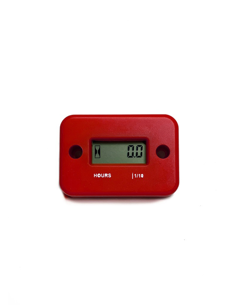 Waterproof hour meter counter for Enduro's/ ATV Red