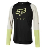FOX DEFEND LS FOXHEAD JERSEY [BLK/YLW]