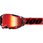100% OCHELARI 100% RACECRAFT 2 GOGGLE Red - Mirror Red Lens - Image 2