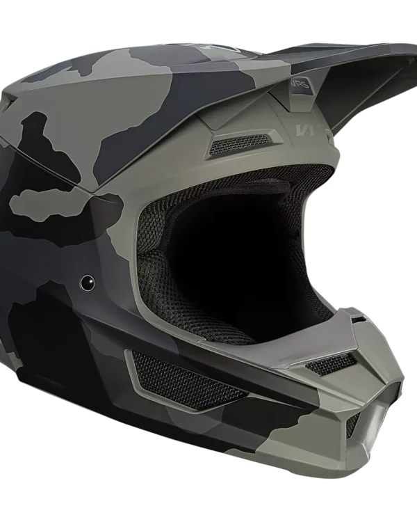 FOX YOUTH V1 TREV HELMET, ECE [BLK CAM]