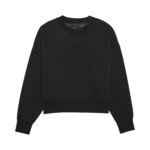W WORDMARK OVERSIZED FLEECE CREW [BLK]