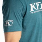 K Corp SS T Heathered Teal - White - Image 2