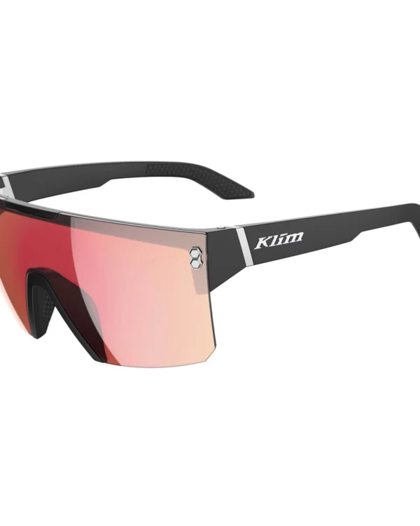 Muffler Sunglasses Matte Black - Smoke Red Mirrored