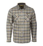 KLIM Highland Flannel Shirt Monument Gray - Vibrant Yellow - Image 2