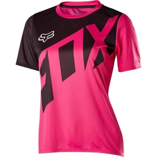 FOX WOMENS RIPLEY SS JERSEY FUCSIA