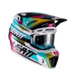 LEATT Helmet and Goggle Kit Moto 8.5 V22 AQUA