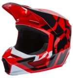 FOX V1 LUX HELMET, ECE [FLO RED] - Image 5