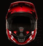 FOX V1 RACE HELMET RED/BLACK - Image 4