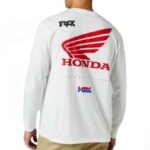 FOX HONDA WING LONG SLEEVE PREMIUM TEE WHITE - Image 2
