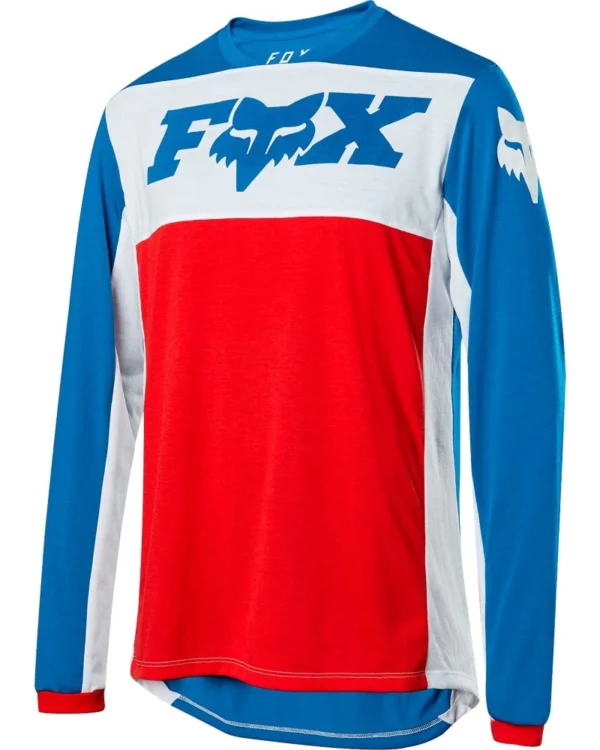 FOX INDICATOR LS WIDE OPEN JERSEY [NVY/RD]
