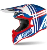 AIROH AIROH WRAAP BROKEN BLUE/RED GLOSS