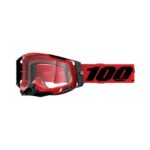 100% OCHELARI 100% RACECRAFT 2 GOGGLE RED CLEAR LENS - Image 2