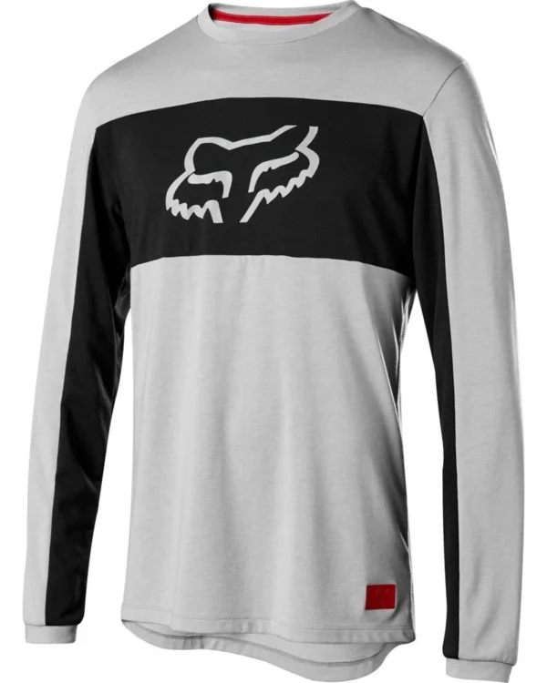 FOX RANGER DR FOXHEAD LS JERSEY [STL GRY]