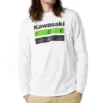 FOX KAWASAKI STRIPES LONG SLEEVE PREMIUM TEE WHITE