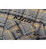 KLIM Highland Flannel Shirt Monument Gray - Vibrant Yellow - Image 6