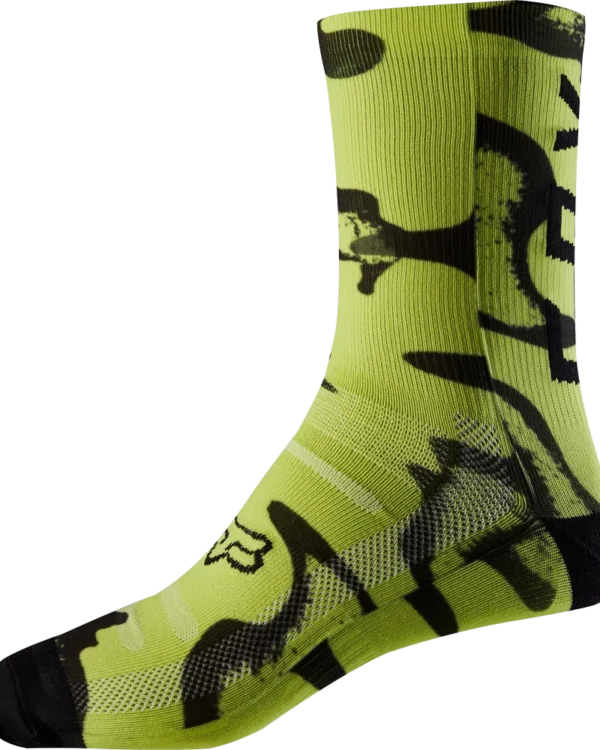 FOX 8" PRINT SOCK [YLW/BLK]