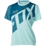 FOX WOMENS RIPLEY SS JERSEY ICE BLUE