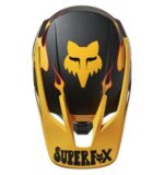 FOX V3 RS SUPR TRIK HELMET, ECE [BLK/YLW] - Image 3