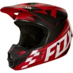 FOX V1 RACE HELMET RED/BLACK