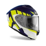 AIROH CASCA SPARK RISE BLUE/YELLOW MATT