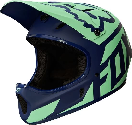 FOX RAMPAGE RACE HELMET [NVY/LT BLU]