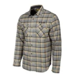 KLIM Highland Flannel Shirt Monument Gray - Vibrant Yellow